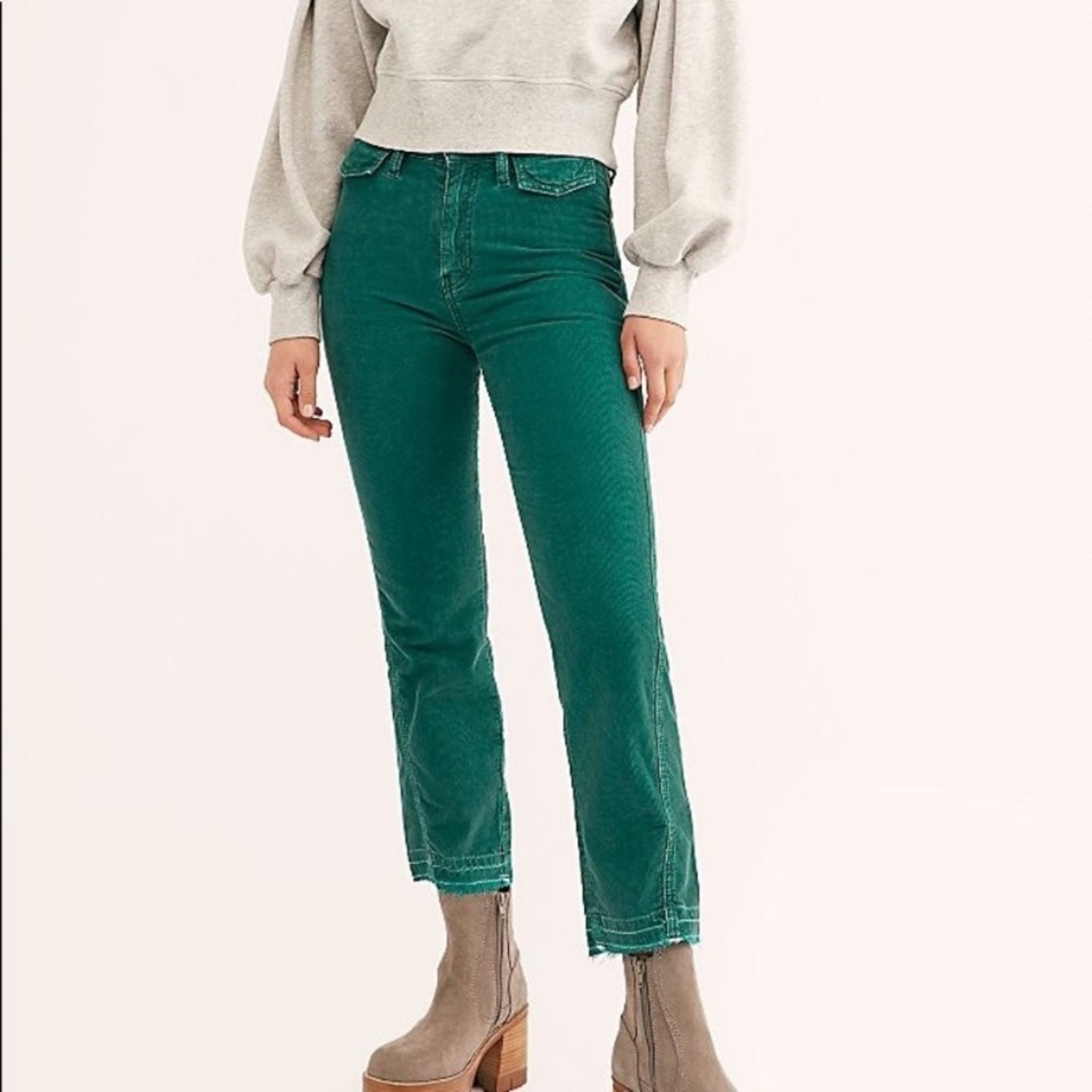 Emerald Green Free People Corduroys